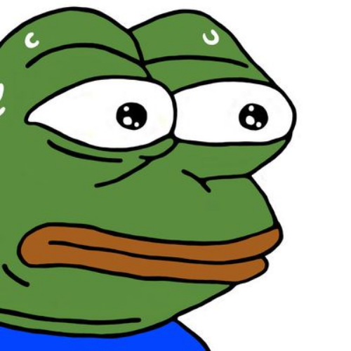 Anxious MonkaS Pepe the Frog face